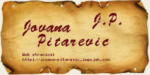 Jovana Pitarević vizit kartica